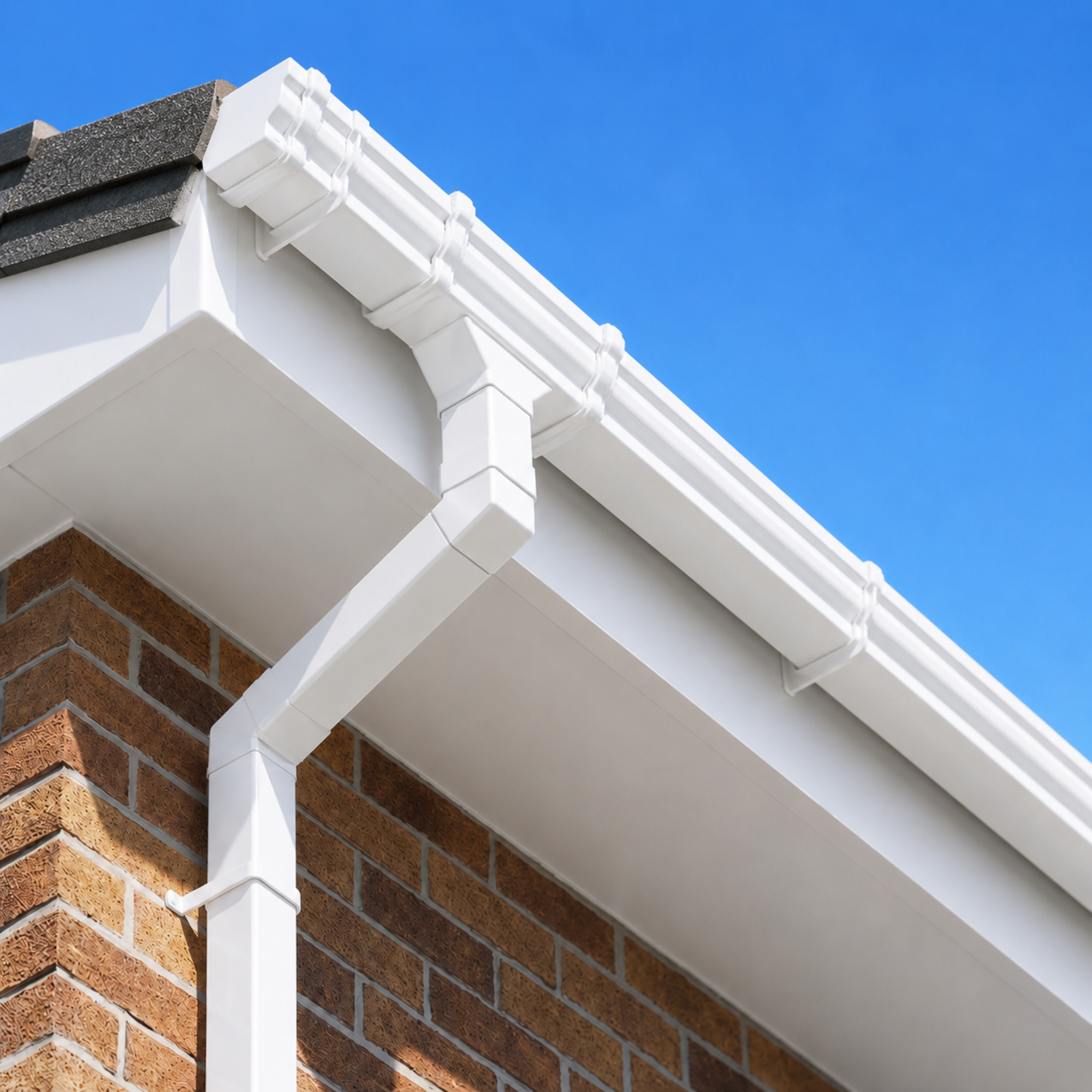 WHITE OGEE GUTTER