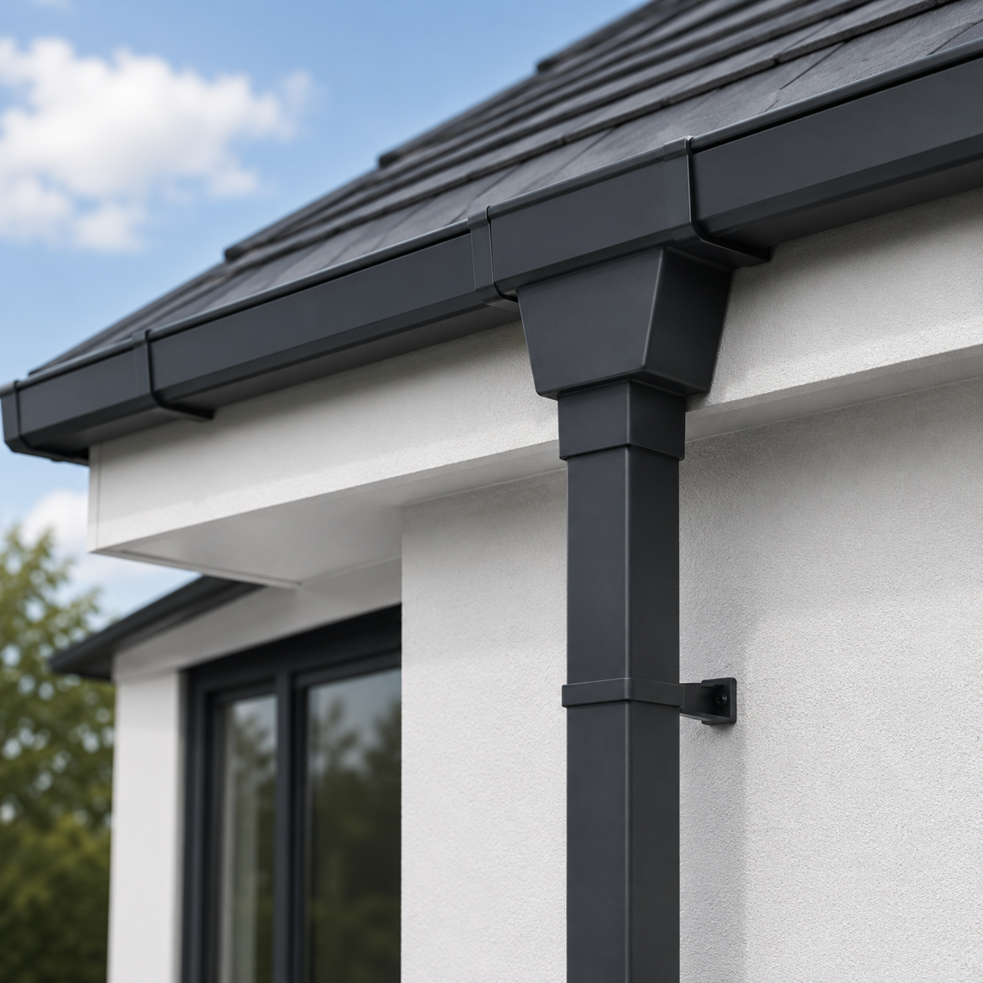 Black Square Guttering