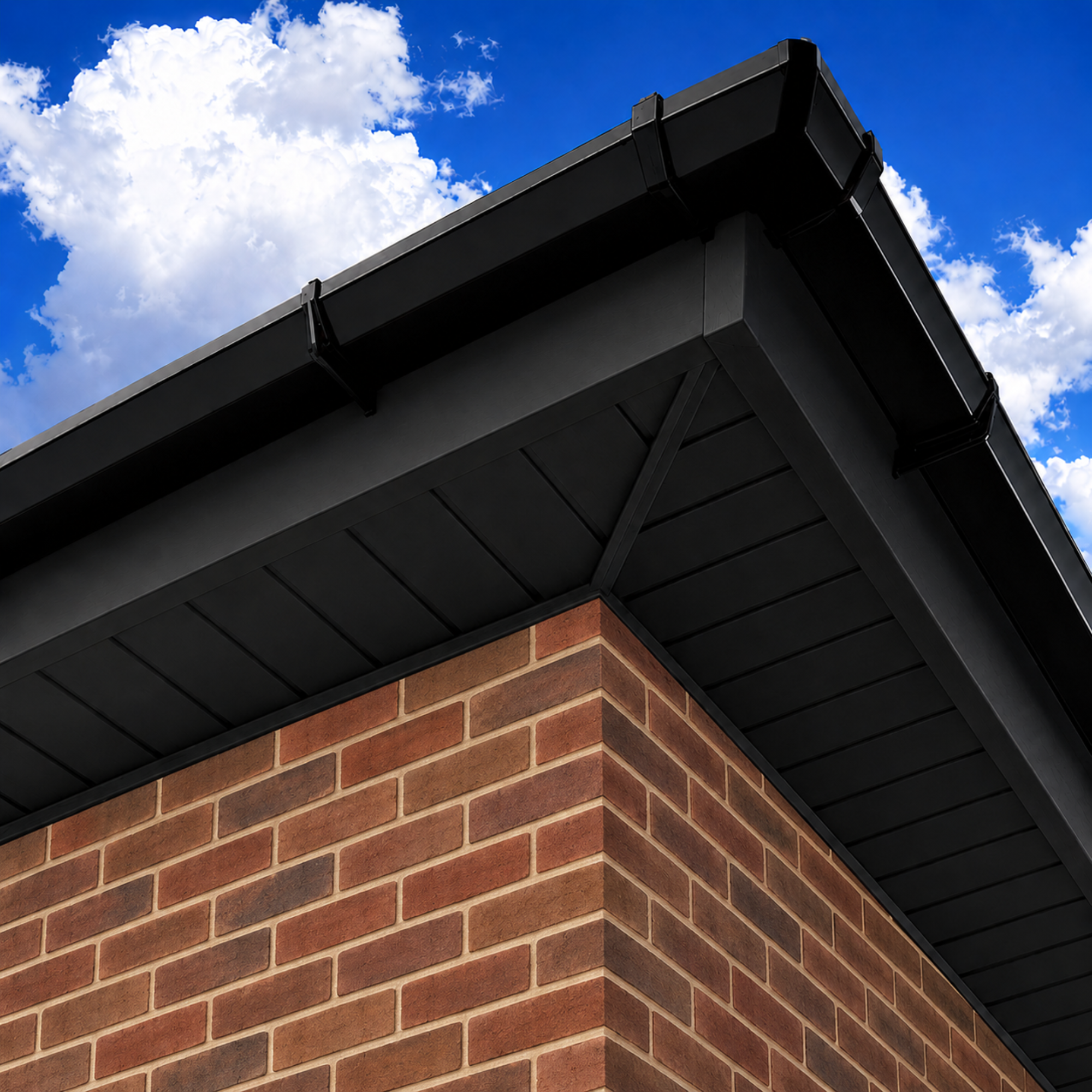 PLAIN BLACK SOFFIT & FASCIA BOARD