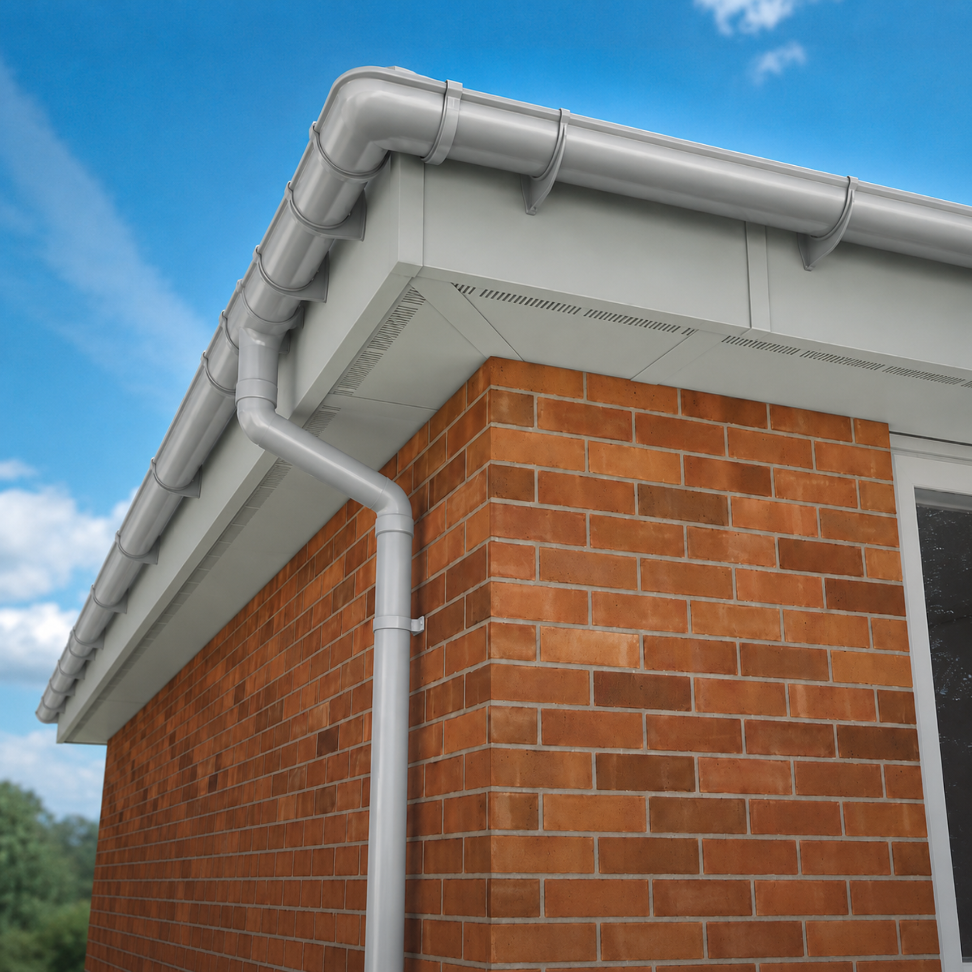 LIGHT GREY ROUND GUTTER