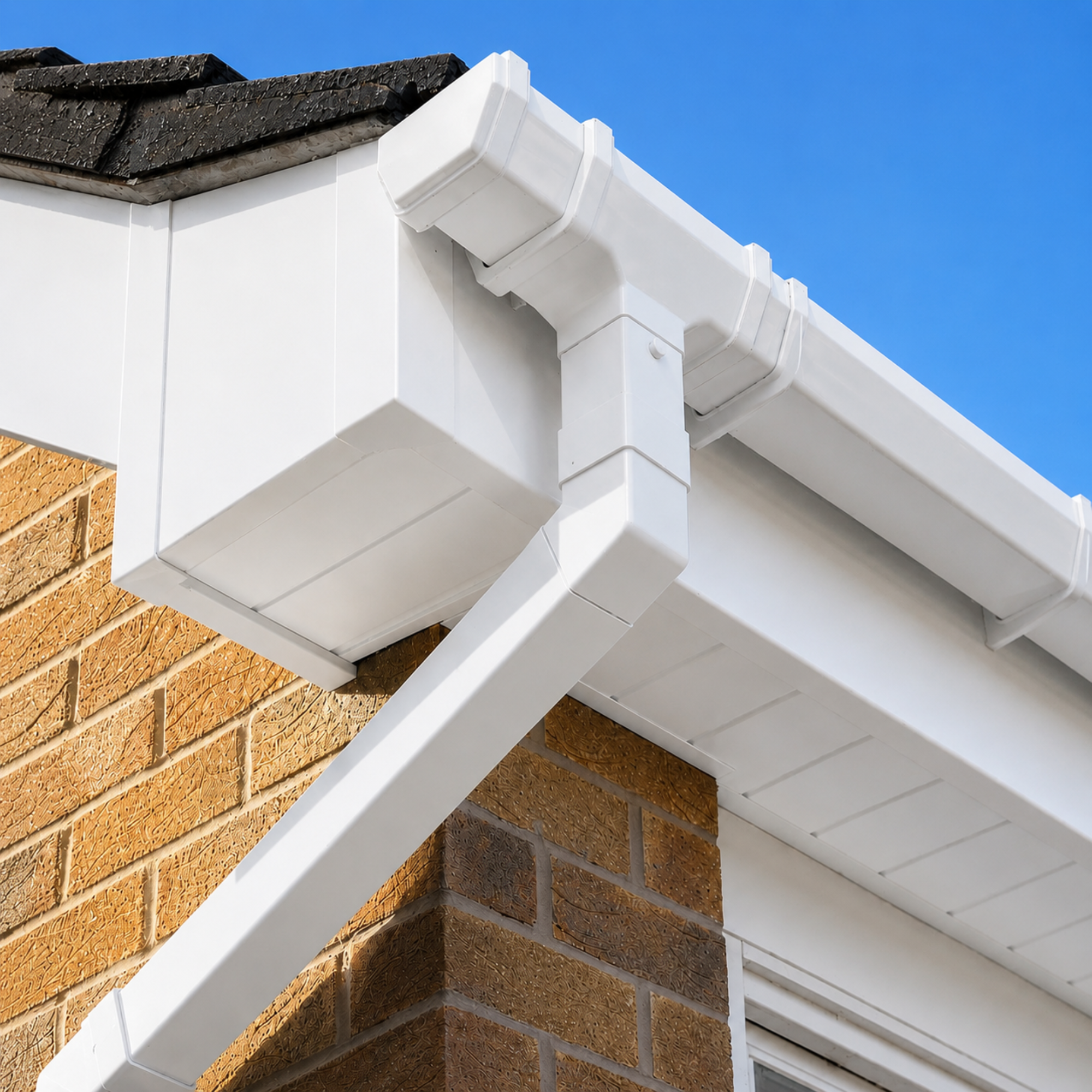 WHITE SQUARE GUTTER