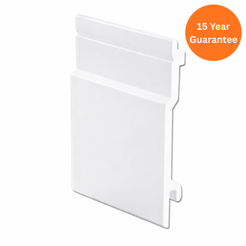 White uPVC Open-V Cladding Panel 100mm x 5m External Wall Cladding