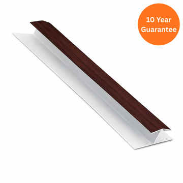 Rosewood uPVC Centre Joint Cladding Trim 5m