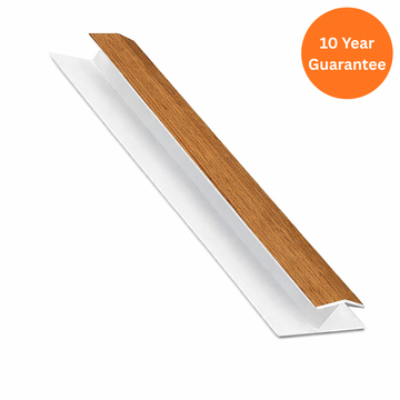 Irish Oak Cladding Centre Joint Trim 5m Woodgrain uPVC Joining Trim