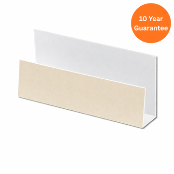 Cream uPVC Cladding U-Trim 5m Edge Trim