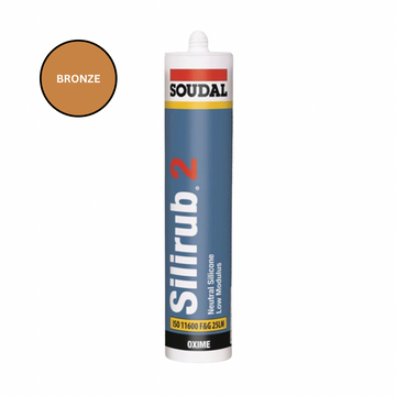 Soudal Silirub 2 Bronze Neutral Cure Silicone Sealant