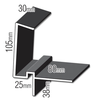 Continuous Dry Verge Connector Type D Brown – UPVC Mortar-Free Roof Verge Joint - 0