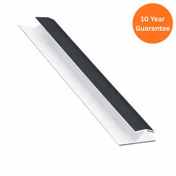 Dark Grey uPVC Centre Joint Cladding Trim 5m