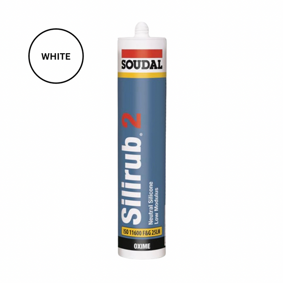 Soudal Silirub 2 White Neutral Cure Silicone Sealant