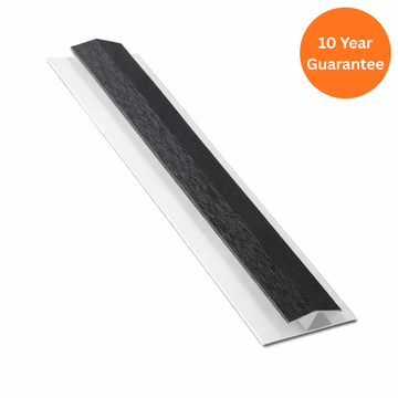 Anthracite Grey Woodgrain uPVC Cladding Centre Joint Trim 5m