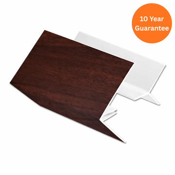Rosewood uPVC 2-Part External Corner Cladding Trim 5m