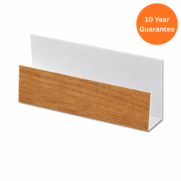 Irish Oak Cladding U-Trim 5m Woodgrain uPVC Universal Trim