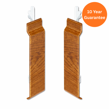 Light Oak Open V uPVC Cladding Joint Cover 100mm