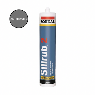 Soudal Silirub 2 Grey Neutral Cure Silicone Sealant