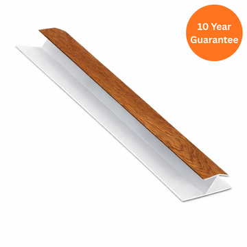 Light Oak uPVC Centre Joint Cladding Trim 5m