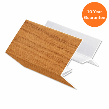 Irish Oak 2-Part External Cladding Corner Trim 5m uPVC