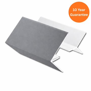 Slate Grey Smooth uPVC 2-Part External Corner Cladding Trim 5m