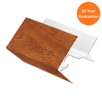 Light Oak 5m uPVC External Corner Cladding Trim
