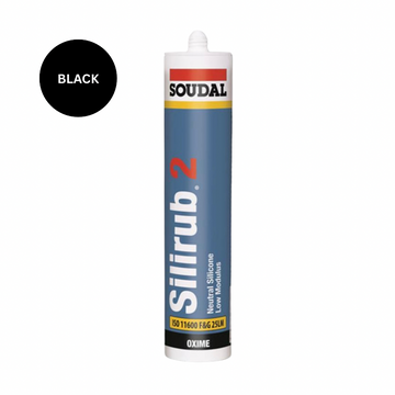 Soudal Silirub 2 Black Neutral Cure Silicone Sealant