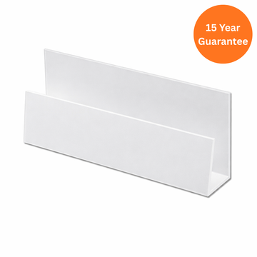 White uPVC Cladding U-Trim 5m Universal Edge Trim