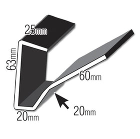Continuous Dry Verge Connector Type S Black – UPVC Roof Verge System Tile Connector - 0