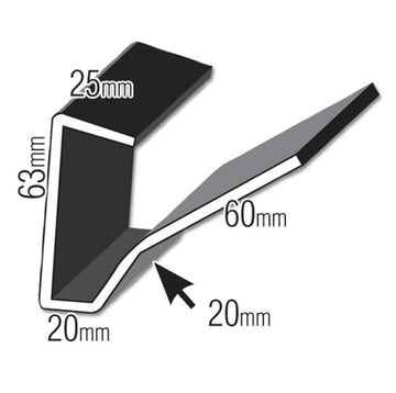 Continuous Dry Verge Type S White 5m – UPVC Roof Verge System - 0