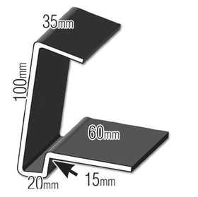 Continuous Dry Verge Type M White 5m – UPVC Roof Verge System - 0