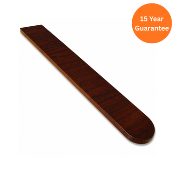Rosewood Windowboard Round End Cap 300mm uPVC Window Sill Trim
