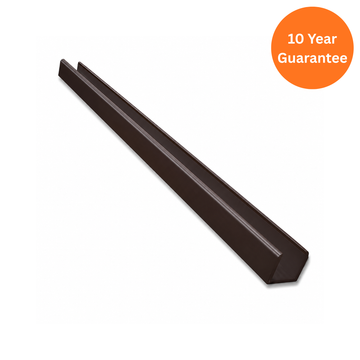 Dark Brown Bullnose Window Board Channel Trim uPVC Windowboard Edge Finish