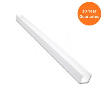 White Bullnose Window Board Channel Trim uPVC Windowboard Edge Finish