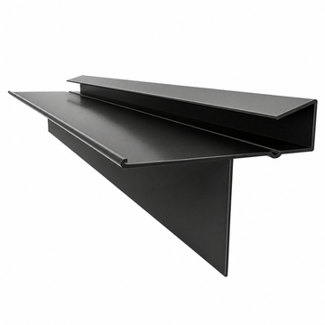Britmet LiteSlate Dry Verge 1m Black – uPVC Roof Verge Trim
