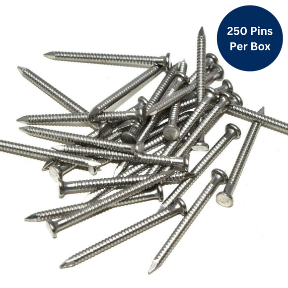 30mm Stainless Steel Cladding Pins – Marine Grade Cladding Fixings Box of 250