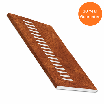 9mm Light Oak Vented Soffit Board uPVC Roofline Panel – 5m