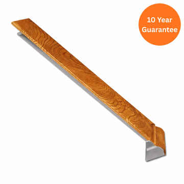 300mm Light Oak Ogee Fascia Joint uPVC Roofline Trim Connector