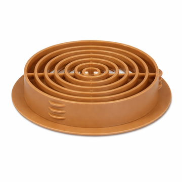 70mm Tan Circular Soffit Vent – UPVC Roof Ventilation Grille