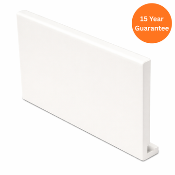 16mm White uPVC Square Replacement Fascia Board 5m Roofline Trim