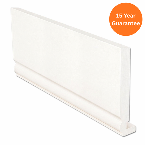16mm White uPVC Ogee Replacement Fascia Board 5m Roofline Trim