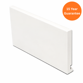 22mm White uPVC Square Jumbo Fascia Board 5m Roofline Trim