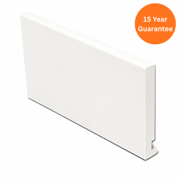 22mm White uPVC Square Jumbo Fascia Board 5m Roofline Trim