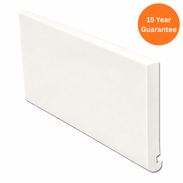 22mm White uPVC Bullnose Jumbo Fascia Board 5m Roofline Trim