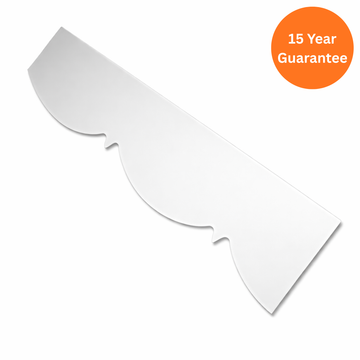 16mm White uPVC Decorative Convex Fascia Board 200mm x 5m
