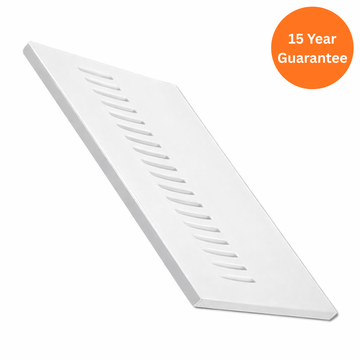 9mm White Vented uPVC Soffit Board – 5m Roofline Ventilation Panel