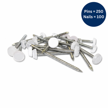 White Plastic Headed Pins & Nails – A4 Stainless Steel Fixings