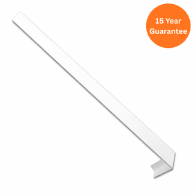 300mm White Square Fascia Joint – uPVC Roofline Connector Trim