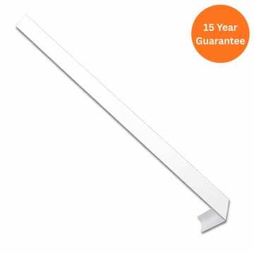 300mm White Square Fascia Joint – uPVC Roofline Connector Trim