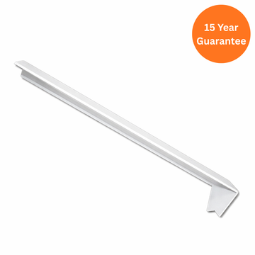 300mm White 135° External Square Fascia Corner – uPVC Roofline Trim