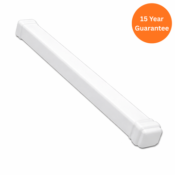 500mm White External Ogee Fascia Corner – uPVC Roofline Trim