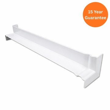 500mm Internal Ogee Fascia Corner White uPVC Roofline Trim