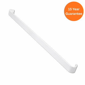 500mm White Bullnose Fascia Joint – uPVC Roofline Connector Trim