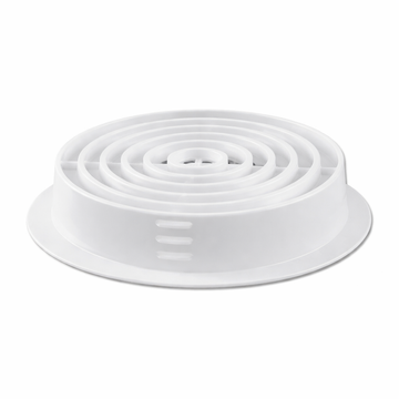 70mm White Circular Soffit Vent – UPVC Roof Ventilation Grille